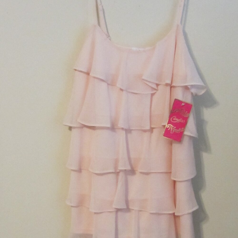 Candie's Ruffled tank top size Large -  Blush color